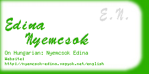 edina nyemcsok business card